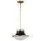 Nuvo Lafayette 1-Light Pendant 14 in. Matte Black/Natural Brass White Opal Glass 60/7907 - alternate 6